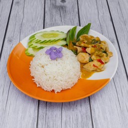 เขียวหวานผัดแห้ง (กับข้าว)