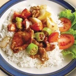 หมูบาร์บีคิวราดข้าว