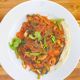 คั่วไก่พ่นไฟ Ice salmon - ถนนสองแคววิวล่า