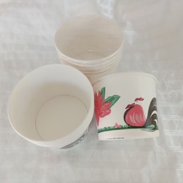 ถ้วยกระดาษ  ขนาด กว้าง 11 สูง 8 ซม.  จำนวน 1  ใบ