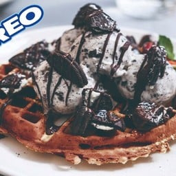 วาฟเฟิลเกาหลี ท็อปปิ้ง ช็อกโกแลตโอรีโอ ไอศกรีม Korean Waffle Topping Chocolate Oreo Ice Cream 2008