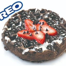 วาฟเฟิลเกาหลี ท็อปปิ้ง ช็อกโกแลตโอรีโอ สตอเบอรี่สด Korean Waffle Topping Chocolate Oreo & Strawberry 2007