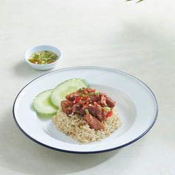 โปรโมชั่น เมนูใหม่ !! ข้าวผัดพริกขี้หนูหมูทอด