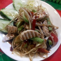 ตำปลาร้าหมูยอ