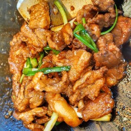 หมูคั่วซีอิ๋ว กับข้าว
