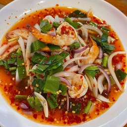 ยำกุ้งลวก