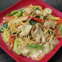 สปาเก็ตตี้เขียวหวาน(Green curry spaghetti)
