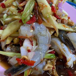 ตำมะม่วงกุ้งสด