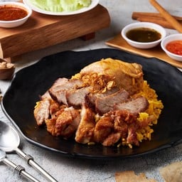 ข้าวหมกไก่+ไก่ทอด+เนื้อทอด (MC+CT+NT)