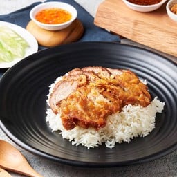 ข้าวไก่ทอด+เนื้อทอด (KCT+NT)
