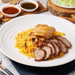 ข้าวหมกไก่+เนื้อทอด (MC+NT)