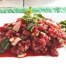 ก้อยดิบเนื้อ (ขม)