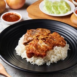 ข้าวไก่ทอด+เนื้ออบ (KCT+NO)