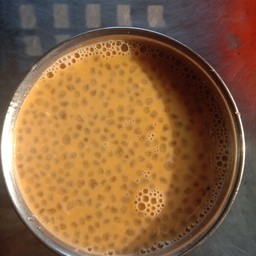 น้ำเต้าหู้ชานมใส่เครื่อง