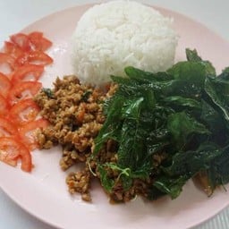 ข้าว+กะเพราไข่เยี่ยวม้า