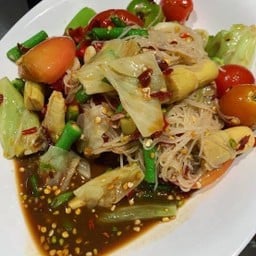 ตำซั่วผักลวก