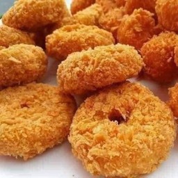 ข้าวโดนัทกุ้งทอด