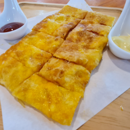 โรตีใส่ไข่+แฮมชีส