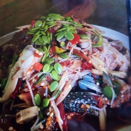 ตำซั่วหอยแครงปูม้ากุ้งสดข้าวโพด ชุดใหญ่