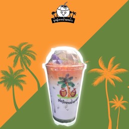 ชาไทยอัญชันมะพร้าวนมสดเย็น ขนาด 16 ออนซ์