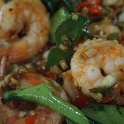 กุ้งคั่วพริกเกลือ