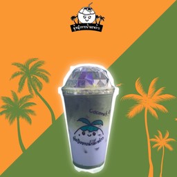 ชาเขียวอัญชันมะพร้าวนมสดเย็น ขนาด 16 ออนซ์