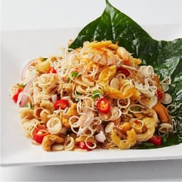 ยำตะไคร้กุ้งกรอบ