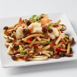 ยำเห็ดโคนญี่ปุ่นกุ้ง