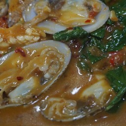 หอยลายผัดน้ำพริกเผา