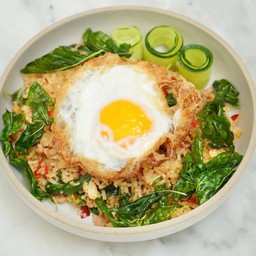 ข้าวกระเพราคลุกหมูสับ+ไข่ดาว