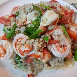 ยำกุ้งหมูสับวุ้นเส้น