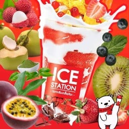 ไอศกรีมสมูทตี้โยเกิร์ต เกร็ดหิมะ (อัศวินม้าไม้)