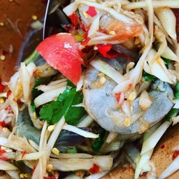 ตำกุ้งสด