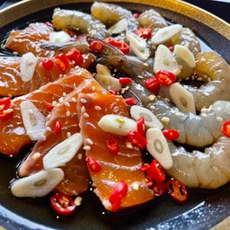Salmon vs Marinated Shrimp