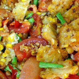 ส้มตำข้าวโพดทอด