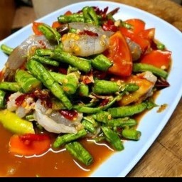 ตำถั่วกุ้งสด