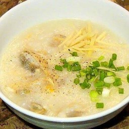 Congee With Oyster And Soft-Boiled Egg