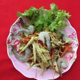 ตำปลาร้ากุ้งสด