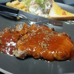 สเต็กหมู  ซอลพิซซ่า