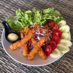 สลัดกุ้งทอด
