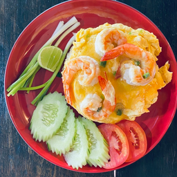 ข้าวผัดกุ้งไข่ข้นลาวา