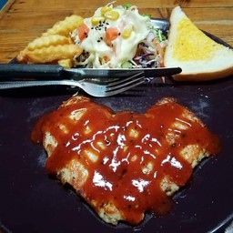 สเต็กอกไก่  ซอลพิซซ่า