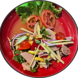 ยำหมูยอ+ไข่แดงเค็ม