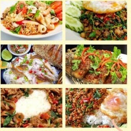 กะเพรานายไมค์(ข้าวปลาแกะน้ำจิ้มแซ่บ)