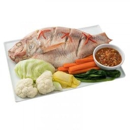 ปลาทับทิมนึ่งจิ้มแจ่ว  ( 30 นาที)