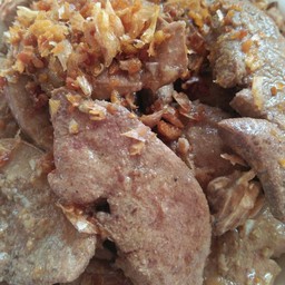 ตับกระเทียมราดข้าว