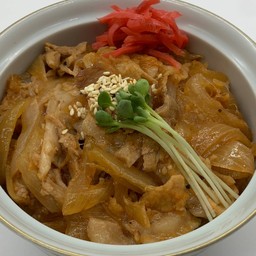 Grilled pork ginger rice bowl(豚生姜焼き丼)