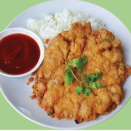 ข้าว ไข่เจียว  กุ้งสับ