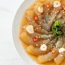 แซลม่อนกุ้งดองซีอิ๊วmimi