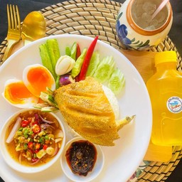 Setข้าวปลาสลิด+ไข่ตูม+เก็กฮวย